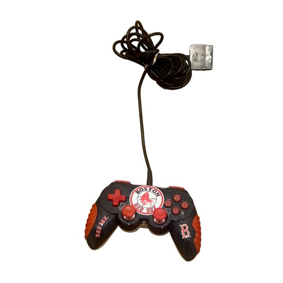 Lot of 2 MadCatz Sony PlayStation 2 Controllers Boston Red Sox/Dual Force 8016 - Picture 2 of 6